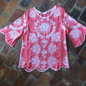 Solitaire Embroidered Top, fits like a Medium